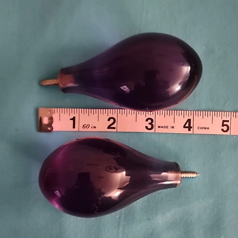 Purple Acrylic Bulbs Drawer Cabinet Pull with Screw